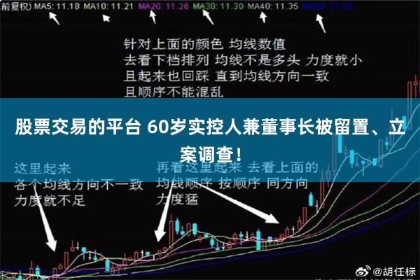 股票交易的平台 60岁实控人兼董事长被留置、立案调查！