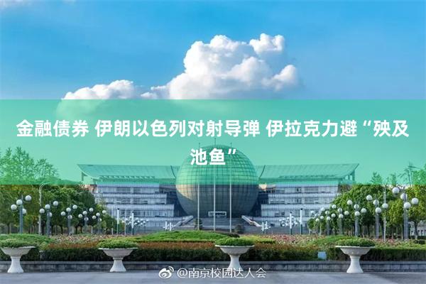 金融债券 伊朗以色列对射导弹 伊拉克力避“殃及池鱼”